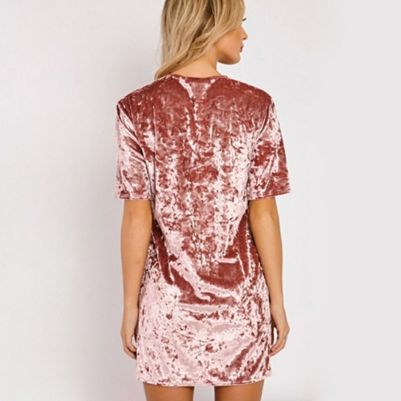 NEW CRUSHED VELVET DRESS - Picture 4 of 8